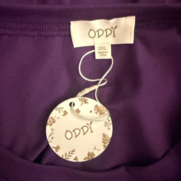 ODDI Purple Bubble Sleeve Top, NWT! Size 2XL - Picture 5 of 9